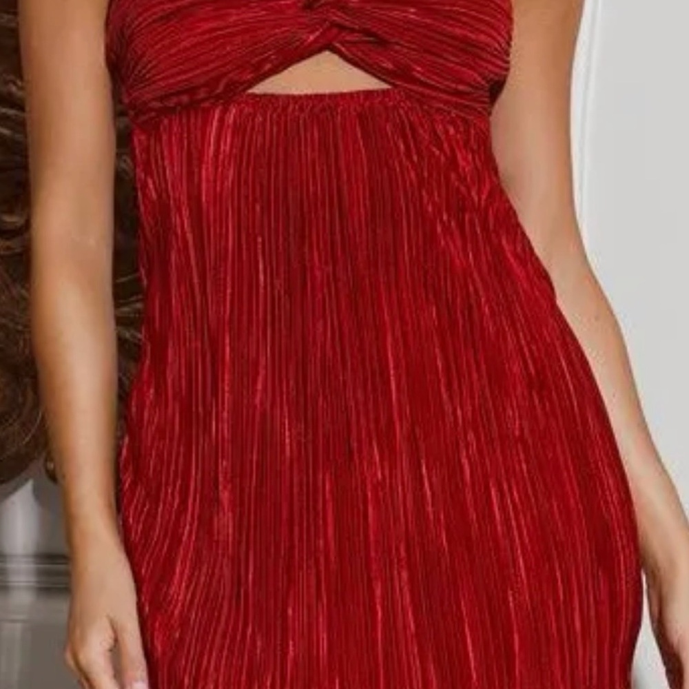 Hello Molly Strapless Red Dress
